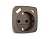 OP6400 Лицевая панель OMEGA (Темная бронза матовый) для электр розетки с/з шторк 2USB тип A+C QUANT