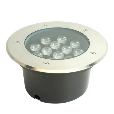 Светильник светодиодный тротуарный ЛЮКС SP4114 12LED 12W тепл белый IP67,180*H90mm,вн.диаметр:112mm