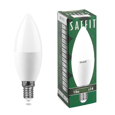 Лампа светодиодная SAFFIT 15W 230V E14 4000K C37, SBC3715