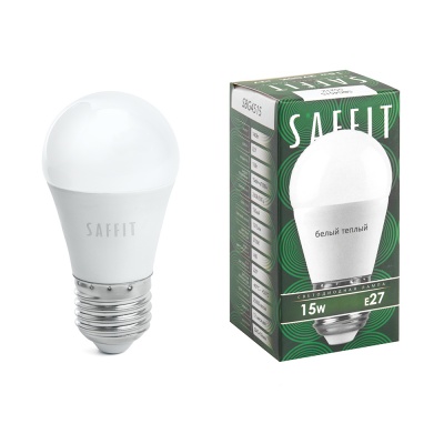 Лампа светодиодная SAFFIT 15W 230V E27 2700K G45, SBG4515