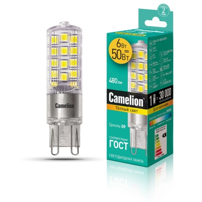 Лампа CAMELION LED6-G9-NF/830/G9 (Эл.лампа светодиодная 6Вт 220В)