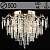 Люстра E2591/6+6 FGD золото/хрусталь 6х60W E27+6x3W LED ПДУ d500 h430, QH24