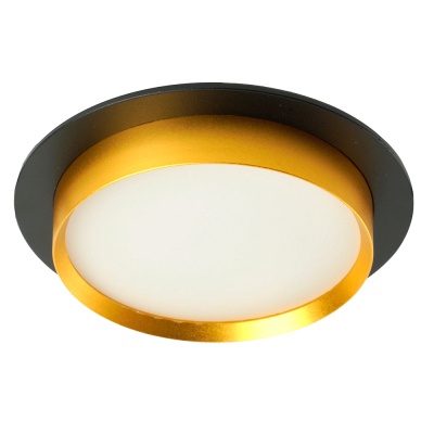 Светильник FERON DL507 15W 230V GX53, черный + золото, круг, без лампы