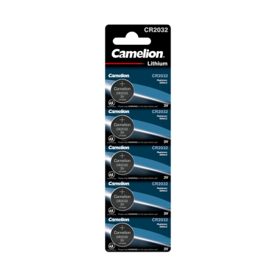 Батарейка CAMELION CR2032 BL-5, 3V литиевая (5/50/1800)