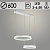Люстра DK06083A/2 PR WT белый 76W LED 3000-6500K d600 ПДУ(ИК) диммер, HN23