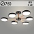 Люстра XI3279/6 BK+WOOD черный/дерево 108W LED 3000-6000K d760 h180, HN23