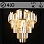 Люстра E1973/8+6 FGD золото 8x60W E27+6x3W LED ПДУ d450 h470