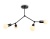 Потолочный светильник в стиле лофт Ambrella TR8033/4 BK черный E27*4 max 40W D670*440