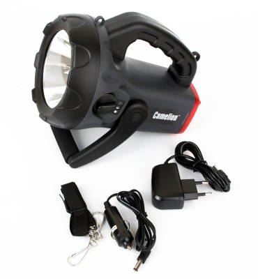 Фонарь CAMELION 2931R2 Карбон аккум.,10W CREE LED,4B 4Ач.,220В/12В (1/12)