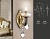 Светильник настенный Ambrella TR4954 BK/GD/CL черный/золото/прозрачный E14 max 40W с хрусталем