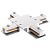 Коннектор JAZZWAY PTR/R CX-WH белый X-обр встраиваемый (1/50)