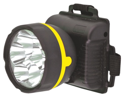 Фонарь ULTRAFLASH 909LED5 налобный, черный 5LED 1режим, 3xR6, пластик (1/100)