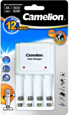 Зарядное устройство CAMELION BC-1010B, 2-4AA/AAA/200Ma /свет. индик. (1/8/32)