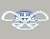 Светильник Ambrella FA8861/3+3 CH хром 153W 3000K+6400K/3000K/6400K/4200K+4200K (ПДУ РАДИО 2.4G)