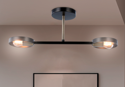 Подвесной светильник TR8225/2 BK/SB черный/бронза E27/2 max 40W 510*165*190