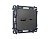 MO911010 Комплект механизма розетки OMEGA Графит мягкое касание 2USB A+C 20W QUANT(OP9110,VM177)