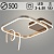 Люстра 398/500S GR+GD+BK 63W LED 3000K-6500K d500 ПДУ диммер mobile, ELEO23