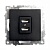 Розетка (механизм) 2-местная USB, серия Катрин, GLS10-7115-05, черный, 250В, 2,4А (10/200)