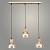 Подвес N5868/3HT WOOD+AM янтарный 3х40W Е27 d640 h800, QH23