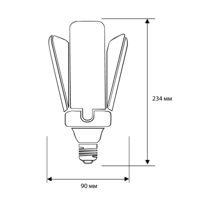 Лампа CAMELION LED30-A70-RF/845/E27 (трансформер 30Вт, 4 лепестка поворотные)