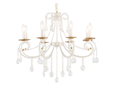Светильник подвесной Ambrella TR4917/8 WH/GD белый/золото E14/8 max 40W D740*930