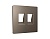 AP6421 Лицевая панель ALFA (Темная бронза матовый) для компьютерной/телефонной двойной розетки RJ-45