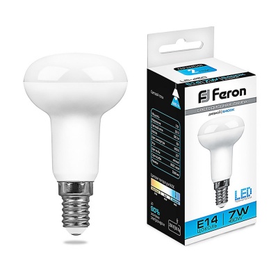 Лампа светодиодная FERON LB-450 16LED/7W 230V E14 6400K R50 (100/500)