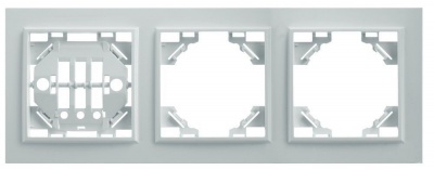 PFR00-9003-01 Рамка STEKKER трехместная горизонтальная, серия Эрна, белая
