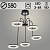 Люстра 6674/5C BK+CR черный/хром 80W LED 3000-6000K ПДУ диммер d580 h270, SSH23