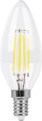 Лампа светодиодная FERON LB-66 7W 230V E14 4000K филамент  C35