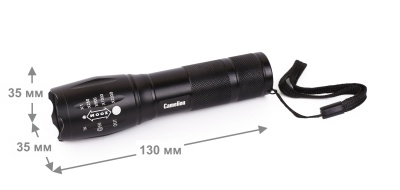 Фонарь CAMELION LED51530 черный LED XML-T6 ZOOM 5 реж 3XLR03 алюм. откр. блистер