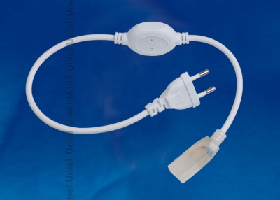 Провод электрический UNIEL UCX-Q220 SP2/A67-NNN WHITE 1 для лент ULS-3528/2835 к сети 220В. 7х10мм