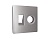 AP5125 Лицевая панель ALFA (Сталь матовый) для компьютерной/телефонной + TV розетки RJ-45/RJ-11 QUAN