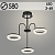 Люстра 6674/3C BK+CR черный/хром 48W LED 3000-6000K d580 h500, SSH23
