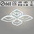 Люстра LI08407/4+4C PR WH+GOLD PAT бел/зол.пат. 142W+8W LED RGB 3000-5000K d665 ПДУ(ИК) диммер,HN22