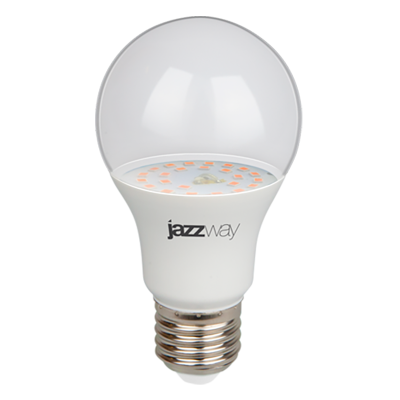 Лампа JAZZWAY PPG A60 Agro 9w CLEAR E27 IP20 для растений (100)