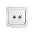 Розетка компьютерная двойная IN HOME RJ-45 CLASSICO белая 2136