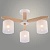 Люстра XA1690/3 WH+WOOD белый 3х60W E27 d580 h310, HN25