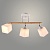Люстра XA1591/3 WH+CR+WOOD белый/хром/дерево 3х60W E27 d610 h300, HN24