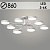 Люстра XI3206/8 GRAY+CR серый+хром 144W LED 3000-6000K d860 h160, HN22