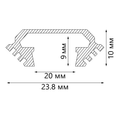 Соединительный профиль FERON CAB272 "угловой" с фаской серебро, 2м (1/25)