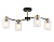 Люстра на штанге AMBRELLA TR303324/4 BK/GD черный/золото E27/4 max60W 650*2 со стеклянными плафонами
