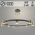 Люстра 20609/9H BK+BRASS черный/латунь LED 72W 3000-6000K ПДУ d1000 h800, MGF22