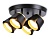 Спот настенно-потолочный AMBRELLA TN71243/4 BK/GD черный/золото GX53/4 D250*147 поворотный