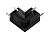 Коннектор угловой для корпуса в натяжной потолок Magnetic 220V GL1043 BK черный 100*100*61