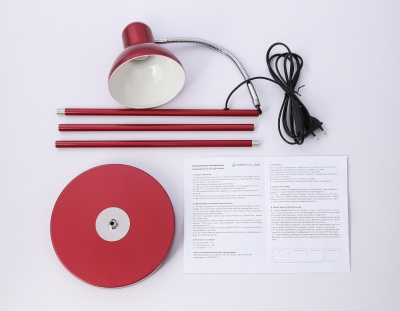 Светильник напольный с выключателем на проводе TR97666 RD красный E27 max 40W D140*1450