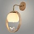 Бра 40280/1W BR+YL латунь/дерево 1х60W E27 h345, SJNG23