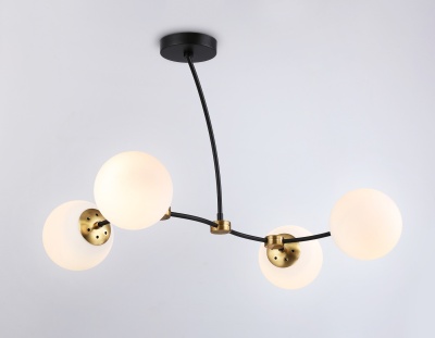 Люстра подвесная Ambrella TR2544/4 BK/SB черный/бронза E27/4 max 60W 700*450*450