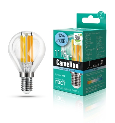 Лампа CAMELION LED12-G45-FL/845/E14 220V 12W