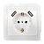 Розетка одинарная IN HOME CLASSICO с двумя USB белая 2047 с заземлением